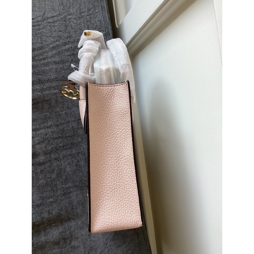 Michael Kors‎ Mercer Mini Tote Crossbody Bag Charm Logo Blush Multi XS - Picture 4 of 7